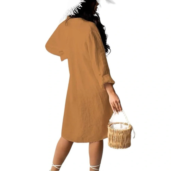 Women’s Summer Linen Dress NWT (belt is not included) - Picture 4 of 4